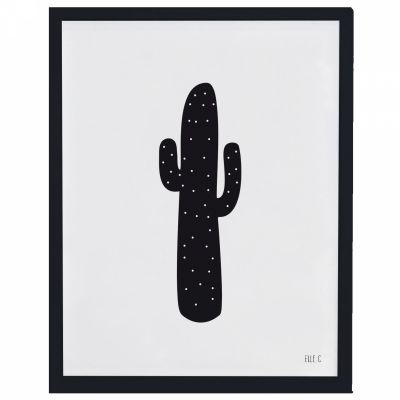 Poster encadré cactus indian spirit by elle c. (30 x 40 cm)