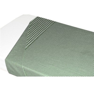 Drap de lit vichy vert (120 x 150 cm)