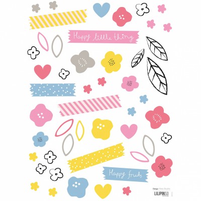 Stickers fleurs tutti frutti by aless baylis (18 x 24 cm)