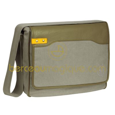 Sac � langer mallette Vintage kaki / citron par L�ssig