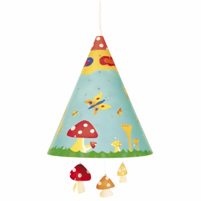 Suspension lumineuse gar�on champignon bleu par L'oiseau bateau