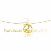 Collier et pendentif ajour� petit ours dans la lune (or jaune)