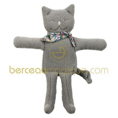 Chat musical gris (26 cm) par Trousselier