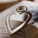 Marque page coeur (argent massif)  - Robbe & Berking