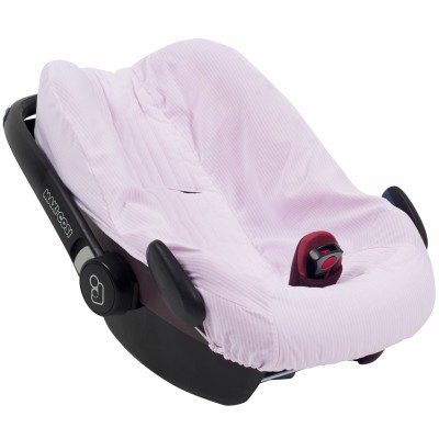 Housse de cosy pink stripe pour siège-auto pebble