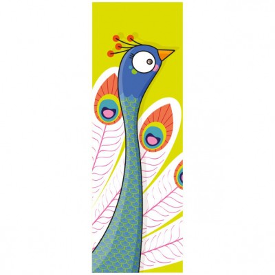 Tableau tête de paon (20 x 60 cm)