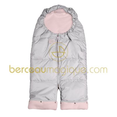 Combizip gris clair et rose (taille 2) par Red Castle