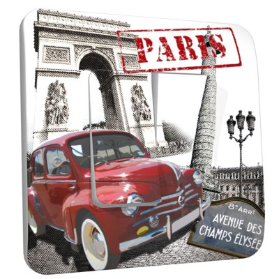 Interrupteur décoré double paris champs elysées