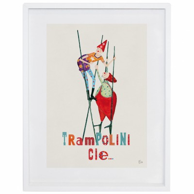Poster encadré haut perchés frères trampolini by manuela magni (30 x 40 cm)
