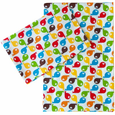 Drap + taie d'oreiller fish pour berceau (75 x 100 cm)