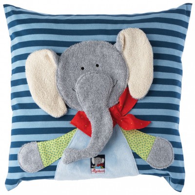 Coussin carré éléphant (42 x 42 cm)