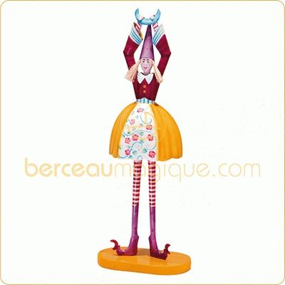 M�talpo�tes Mademoiselle lune robe fleurs par L'oiseau bateau