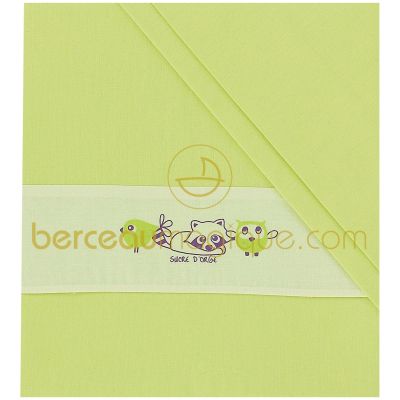 Parure drap + taie pour berceau ou lit b�b� Un monde de couleurs par Sucre d'orge