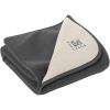 Couverture r�versible double polaire gris fonc� et ivoire (100 x 72 cm) 