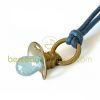 Pendentif Dummy Topaze bleue (Or jaune)