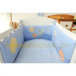 Tour de lit bleu Plume d'ange 