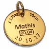 M�daille breloque personnalisable pour Bracelet maman MILO (plaqu� or jaune)