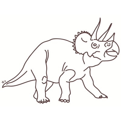 Sticker mural Dino choco (35 x 45 cm) par Mimi'lou
