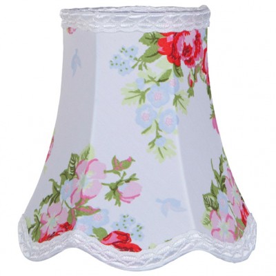 Abat-jour floral rose pour lampe (15 x 15 cm)