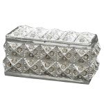 Bo�te � bijoux ouvrag�e (m�tal argent�) par Orf�vrerie de Cr�vigny 