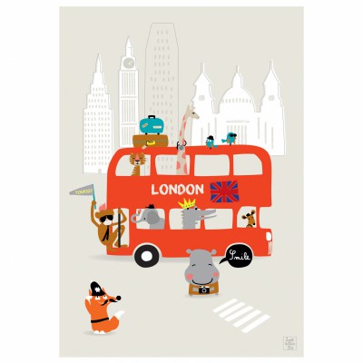 Poster funny london by laetitia ho (30 x 40 cm)