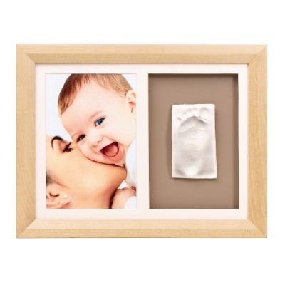 Cadre photo empreinte mural Wall Print Frame naturel par Baby Art