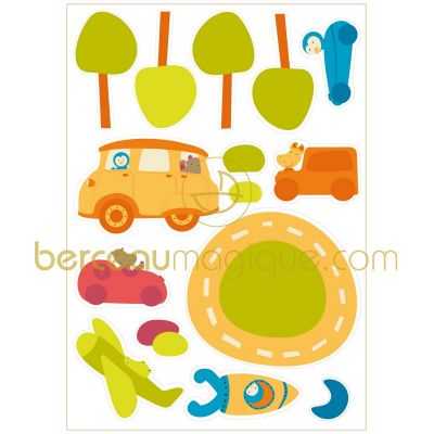 Stickers mural  Les Loupiots   par  Moulin Roty