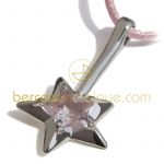 Pendentif Abracadabra Quartz rose (Argent) - Mikado