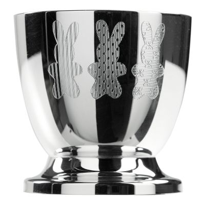 Coquetier Mascottes (m�tal argent�) par Ercuis