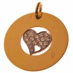 M�daille Bulle empierr�e motif au choix (25mm) - Loupidou