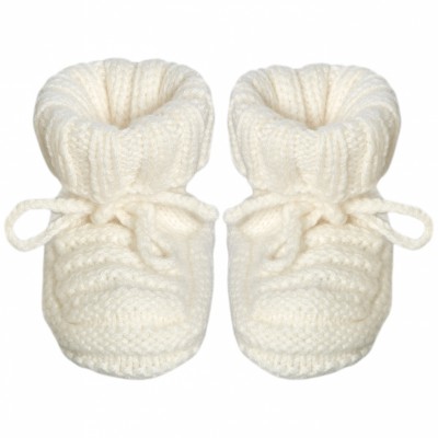 Chaussons Cachemire ivoire (0-3 mois) par Red Castle