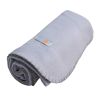 Plaid polaire gris perle Doux Nid (75cm x 100cm)
