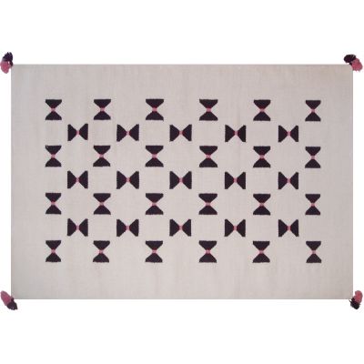 Tapis de laine kilim noeuds graphiques (140 x 200 cm)