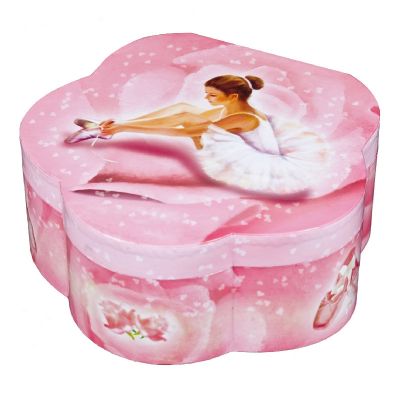 Grande bo�te � bijoux musicale fleur Ballerine rose par Trousselier
