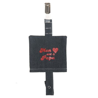 Attache-sucette coulissant Mon coeur est � papa    par  BB & Co