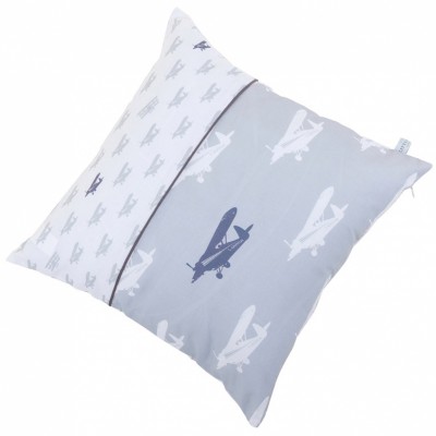 Coussin carré grey airplane (40 x 40 cm)