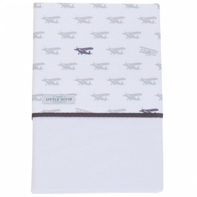 Drap de berceau grey airplane (70 x 100 cm)