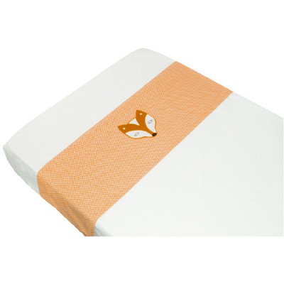 Drap de lit corbeau et renard orange (120 x 150 cm)