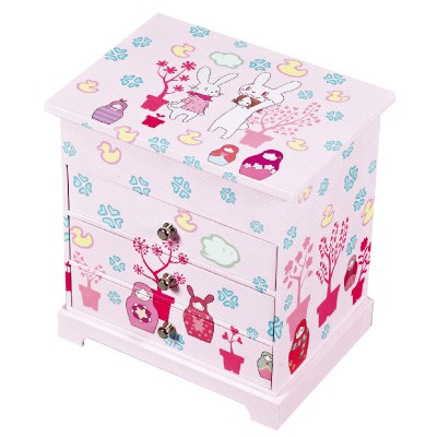 Commode � bijoux musicale Matriochka rose   par  Trousselier