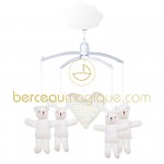 Mobile musical Ours lapin et coeur  - Trousselier