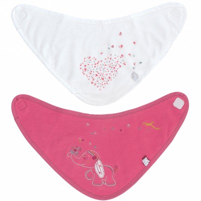 Lot de 2 bavoirs bandana anna et pili