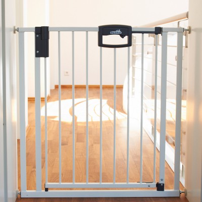 Barrière de sécurité easy lock blanc métal (68 à 76 cm)