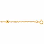 Bracelet maille Singapour et boules (or jaune 750�)  - Berceau magique bijoux