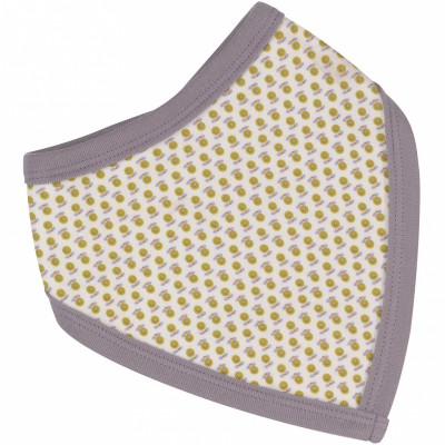 Bavoir bandana réversible ditsy