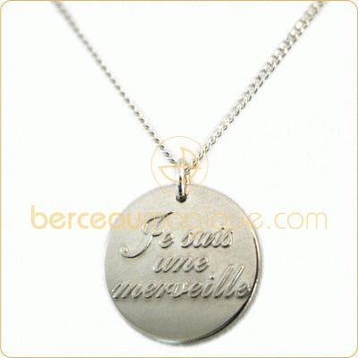 Collier ''Je suis une merveille'' (Argent) par M�r�sine