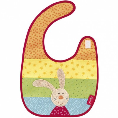 Bavoir rainbow rabbit lapin multicolore