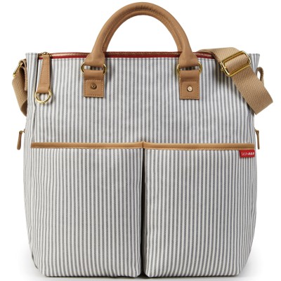 Sac à langer duo ed lim rayure gris et beige