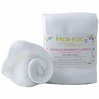 Duo de matelas absorbants lavables pour couche lavable Hamac (2 tailles) par Hamac Paris