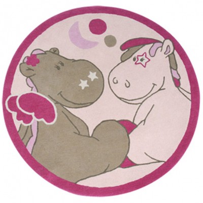 Tapis rond en laine victoria et lucie (120 cm)