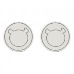 Poign�es contemporaines Merlin pour commode ou armoire b�b� (lot de 2) - Noukie's